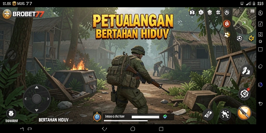 Tampilan antarmuka BROBET77 yang menarik dan mendukung gameplay Bertahan Hidup.