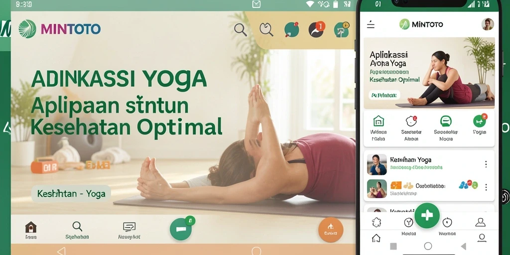 Screenshot MINTOTO menampilkan antarmuka kelas Yoga yang intuitif dan informatif.