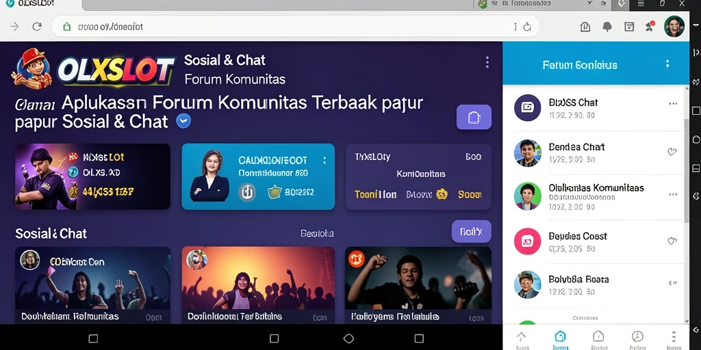 Tampilan antarmuka OLXSLOT yang sederhana dan intuitif untuk Forum Komunitas.