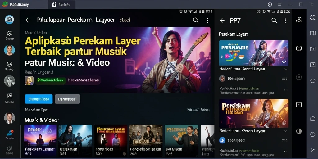 Antarmuka aplikasi PP7 saat merekam layar dengan jelas.